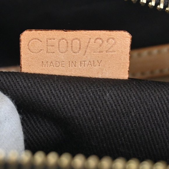 Auth CELINE Macadam Pattern Hand Bag PVC Leather Brown Gold Made In Italy - Picture 10 of 16